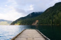 dock leading out onto a lake